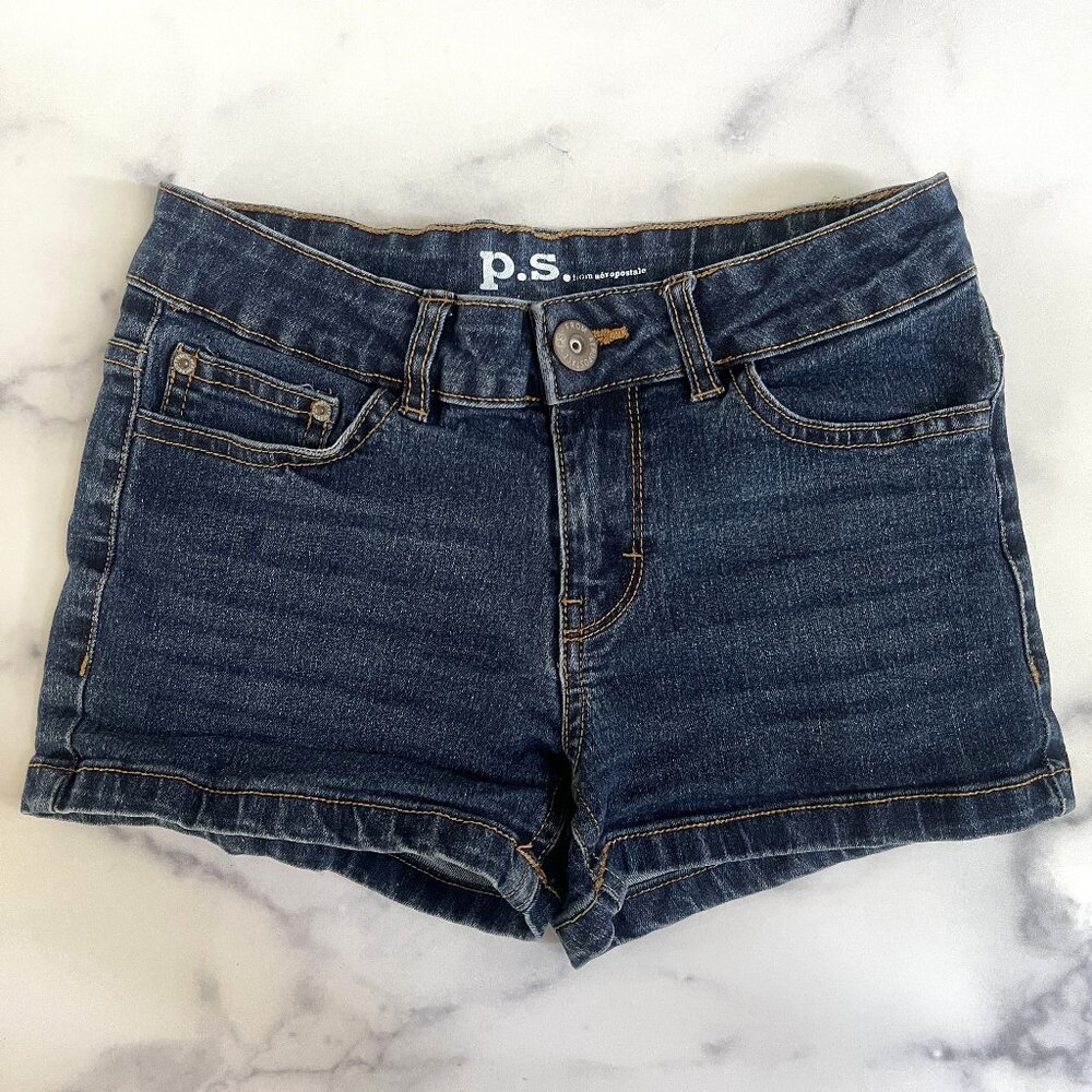 P.S. from Aeropostale Denim Shorts, Indigo, Size 10
